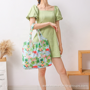 Reusable Folding Shopping Tote Bag Fits in Pocket Eco-Friendly shopping bag